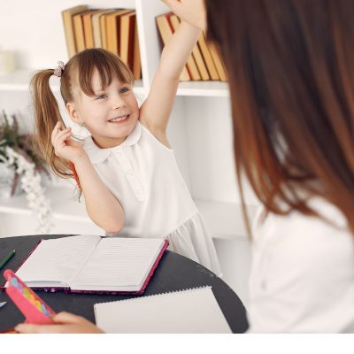 in person girl tutoring
